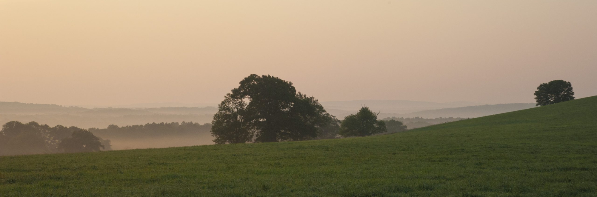 sunrise on Horsebarn Hill in Storrs